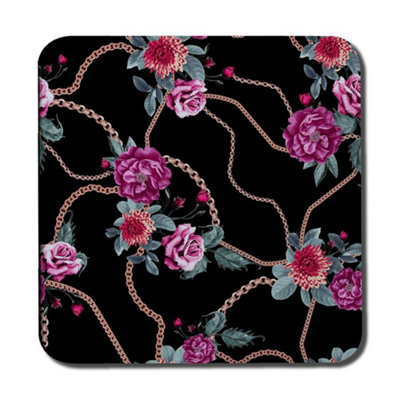 B&Q -  Chain And Flowers Pattern (Coaster) / Default Title