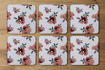 B&Q -  Pink Flowers (Coaster) / Default Title