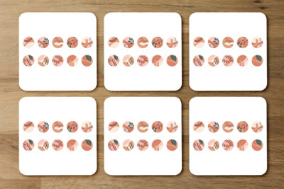 Andrew Lee Hand Drawn Organic ShapesPlant And Textures In Autumn Style (Coaster) / Default Title
