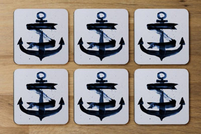 Andrew Lee Watercolour Anchor (Coaster) / Default Title from B&Q