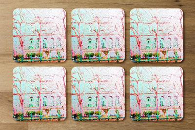 Andrew Lee Red Tree In London (Coaster) / Default Title