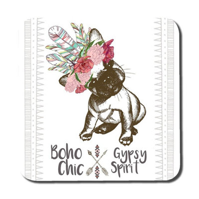 Portrait Of French Bulldog Puppy (Coaster) / Default Title from B&Q