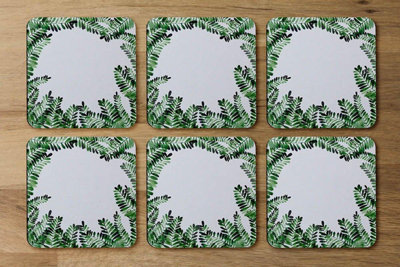 B&Q -  Green Botanical Leaves (Coaster) / Default Title