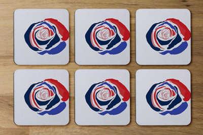 Andrew Lee Red & Blue Rose (Coaster) / Default Title from B&Q