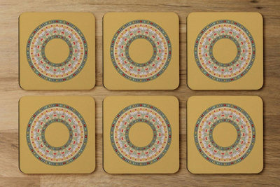 Andrew Lee Orange Circle Ornament. Round Frame (Coaster) / Default Title from B&Q