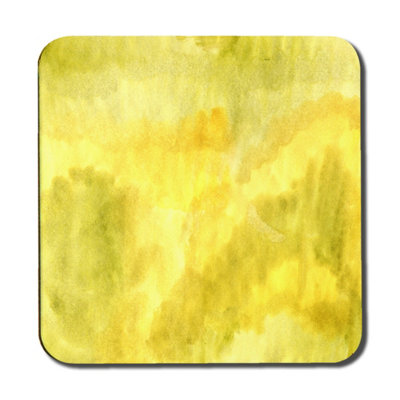 Andrew Lee Yellow Watercolour Coaster Set / Default Title from B&Q
