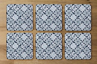 B&Q -  Blue Nautical Elements (Coaster) / Default Title