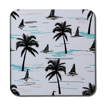 Andrew Lee Palm Trees & Sailboats (Coaster) / Default Title from B&Q