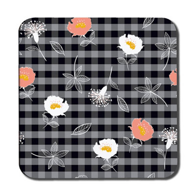 Andrew Lee Blooming Hand Drawn Orange And White Flowers (Coaster) / Default Title from B&Q