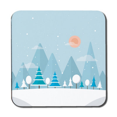 Andrew Lee Christmas Snow Nature Background (Coaster) / Default Title from B&Q