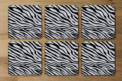 Andrew Lee Print Of Zebra Stripes (Coaster) / Default Title from B&Q