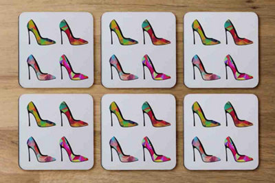 Andrew Lee Geometric High Heels (Coaster) / Default Title