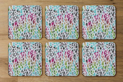 Andrew Lee Multi Coloured Leopard Spots (Coaster) / Default Title from B&Q