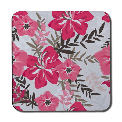 B&Q -  Red & Pink Floral (Coaster) / Default Title