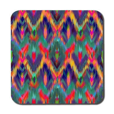 Andrew Lee Abstract Ethnic Ikat Pattern (Coaster) / Default Title from B&Q