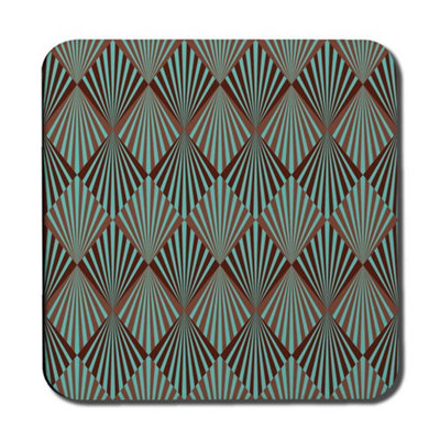 B&Q -  Green Geometric Rays (Coaster) / Default Title