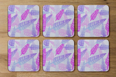 Andrew Lee Purple Feathers (Coaster) / Default Title from B&Q