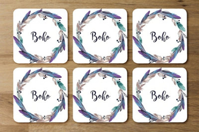 Andrew Lee Boho Style Wreath Feathers (Coaster) / Default Title from B&Q