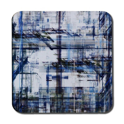 B&Q -  Blue Grunge Pattern (Coaster) / Default Title