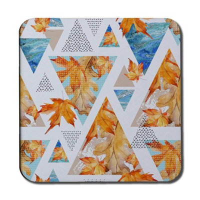 Andrew Lee Autumn Geometrics With Maple Leaves (Coaster) / Default Title from B&Q