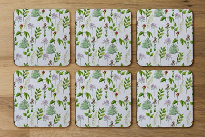 B&Q -  Selection Of Leaves & Flowers (Coaster) / Default Title