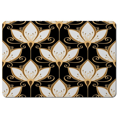 Andrew Lee Black/Gold & Floral Pattern (Placemat) / Default Title Size 6