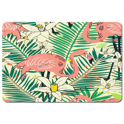 Andrew Lee Abstract Flamingos With Palm Leaves (Placemat) / Default Title from B&Q