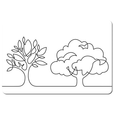 Andrew Lee Line Drawing Of Trees (Placemat) / Default Title from B&Q