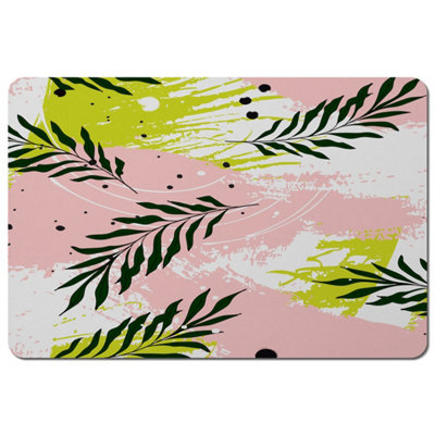 B&Q -  Green Leaves On Brush Strokes (Placemat) / Default Title