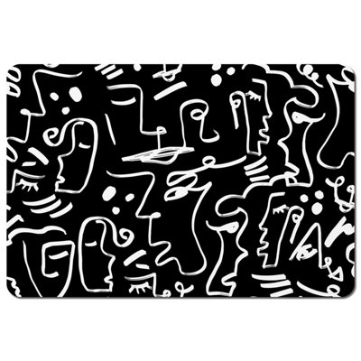 B&Q -  FacesMasks And Geometric Shapes Repeating (Placemat) / Default Title