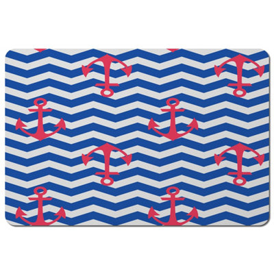Andrew Lee Anchors On Zig Zag Stripes (Placemat) / Default Title from B&Q