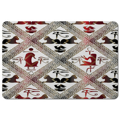 Andrew Lee Egyptian Hieroglyphs In Red & Black (Placemat) / Default Title from B&Q