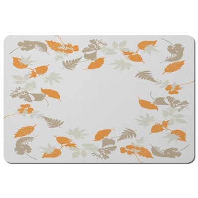 Andrew Lee Orange & Grey Autumn Leaves (Placemat) / Default Title from B&Q