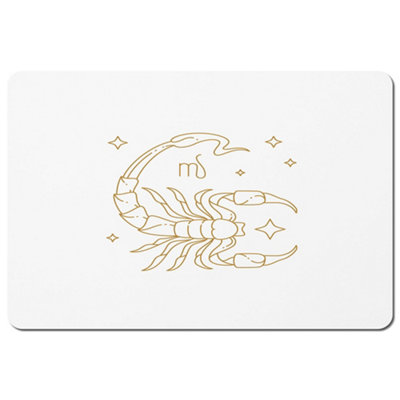 B&Q -  Zodiac Scorpio Horoscope In Gold & White (Placemat) / Default Title