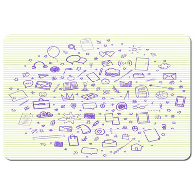 Andrew Lee Abstract Line Pattern With School Supplies (Placemat) / Default Title from B&Q