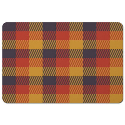 Andrew Lee Orange Check Pattern (Placemat) / Default Title from B&Q