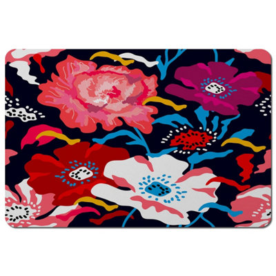 B&Q -  Bright Flowers On Dark Background (Placemat) / Default Title