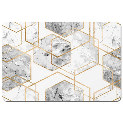 Andrew Lee Geometric Marble Pattern With Gold Glitter (Placemat) / Default Title from B&Q