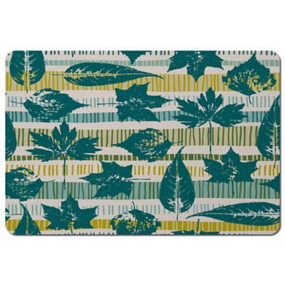 Andrew Lee Autumn Seamless Pattern With Leaves On Geometric Background (Placemat) / Default Title from B&Q