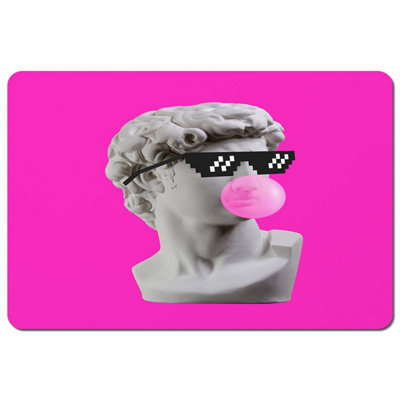 Andrew Lee Plaster Statue David's Head In Pixel Glasses (Placemat) / Default Title from B&Q