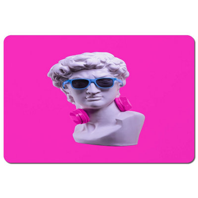 Andrew Lee Plaster Statue Of David's Head In Blue Sunglasses (Placemat) / Default Title from B&Q