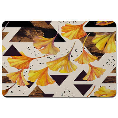 Andrew Lee Orange Flowers And Triangles (Placemat) / Default Title from B&Q