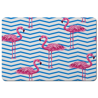 Andrew Lee Flamingo & Blue Geometric Lines (Placemat) / Default Title from B&Q