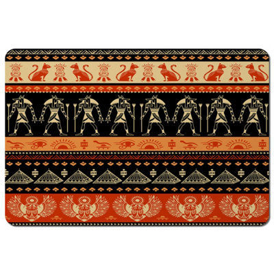 Andrew Lee Egyptian Heiroglyphs In Orange & Black (Placemat) / Default Title from B&Q