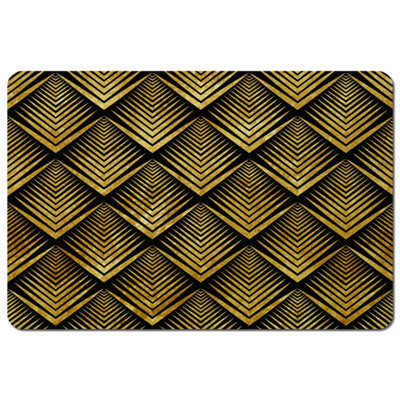 B&Q -  Golden Geometric Flower Pattern (Placemat) / Default Title