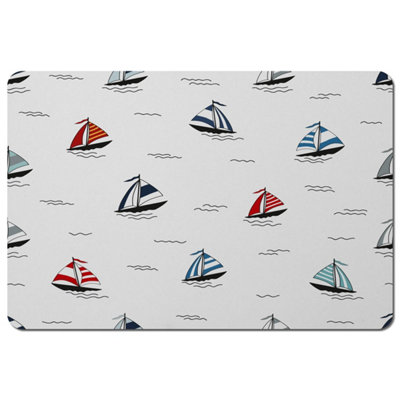 Andrew Lee Red & Blue Sailboats (Placemat) / Default Title from B&Q