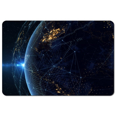 Andrew Lee Connection Lines Around Earth Globe (Placemat) / Default Title from B&Q
