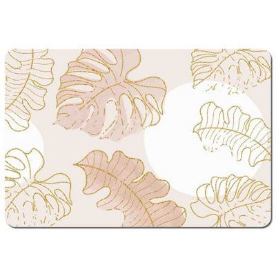 Andrew Lee Botanical Leaves Line Art & Watercolour Placemat Set / Default Title from B&Q