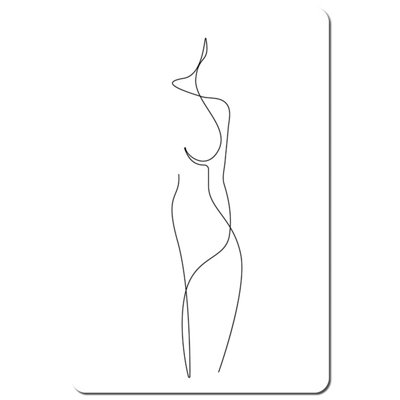 Andrew Lee Line Art Drawing Of Woman (Placemat) / Default Title