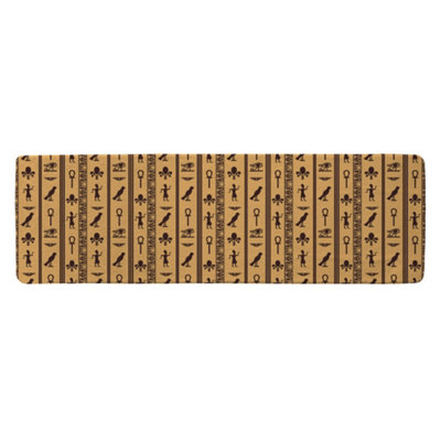 Benjamin Tate Design Eye Of Horus Pharaoh Flowers Pyramid Bird Ankh Runner Special Soft Home Rug from B&Q